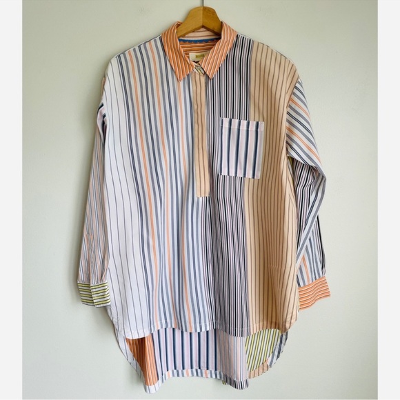 Anthropologie • Maeve • Borrowed from the Boyfriend Alix Henley Blouse Top M L - Picture 5 of 10